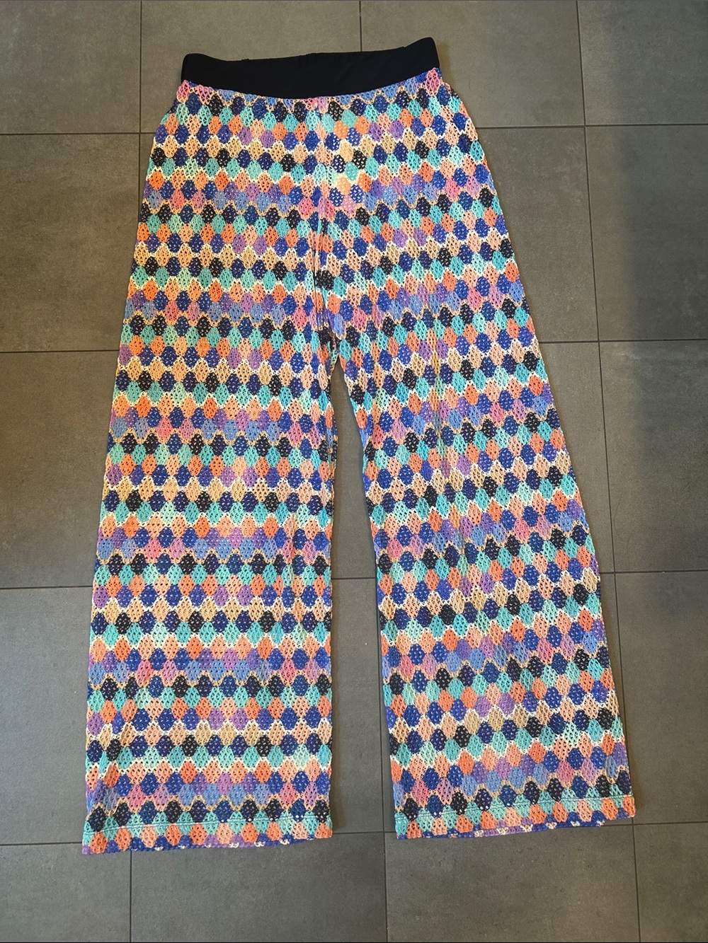 Profile By Gottex Retro Riviera Netted Crochet Beach Pant Cover Up - Picture 6 of 13